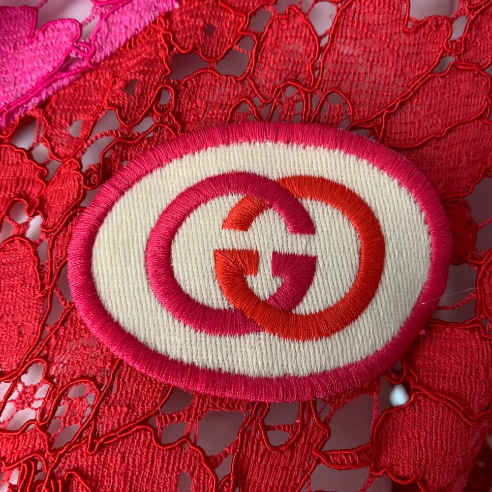 GUCCI Size XXS Red Pink Viscose Color Block Jacket - Picture 2 of 7